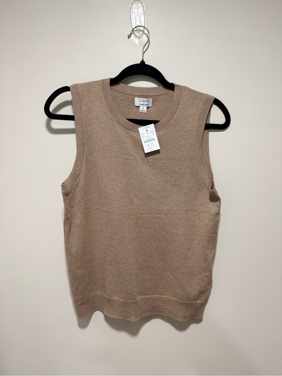J. Crew Tops - J.Crew Sleeveless Cashmere Blend Sweater Vest in Camel S